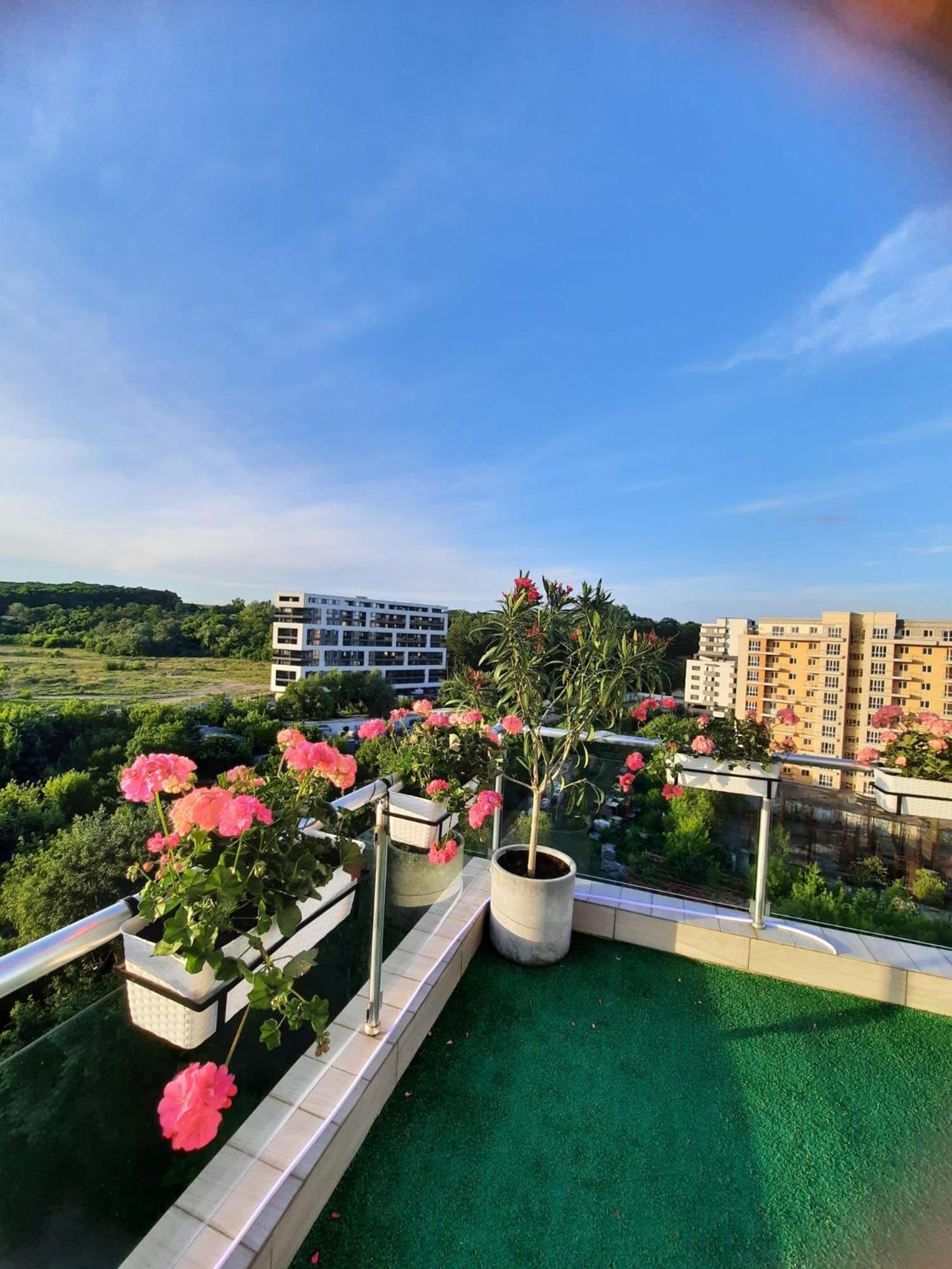Penthouse View Aeroport Iasi 2 Apartment Bagian luar foto